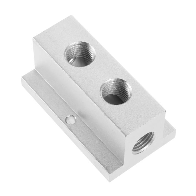 GLEAVI Luftverteilungsblock Gasverteiler Luftverteilerblock Luftverteilungsadapter Pneumatischer Verteiler Luftteiler Luftstromteiler Silver Aluminiumlegierung von GLEAVI