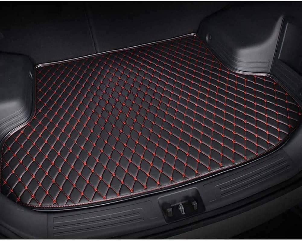 Auto Kofferraumwanne Kofferraummatten für BMW i3 2013-2022, rutschfest/Kratzfestem/Wasserdicht Schutzmatte,B/Black-red von GLEZY