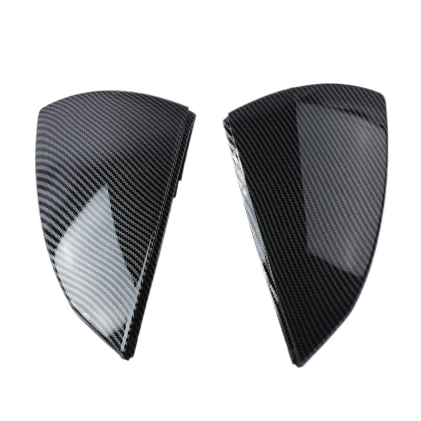 GLILAR Auto Spiegelabdeckungen Kompatibel Mit Seat Für Leon 3 5F 2013 2014 2015 2016 2017 2018 2019 2020 Seitenrückspiegelabdeckung Flügelspiegel Shell Cap Gehäuseabdeckung(Carbon Look) von GLILAR