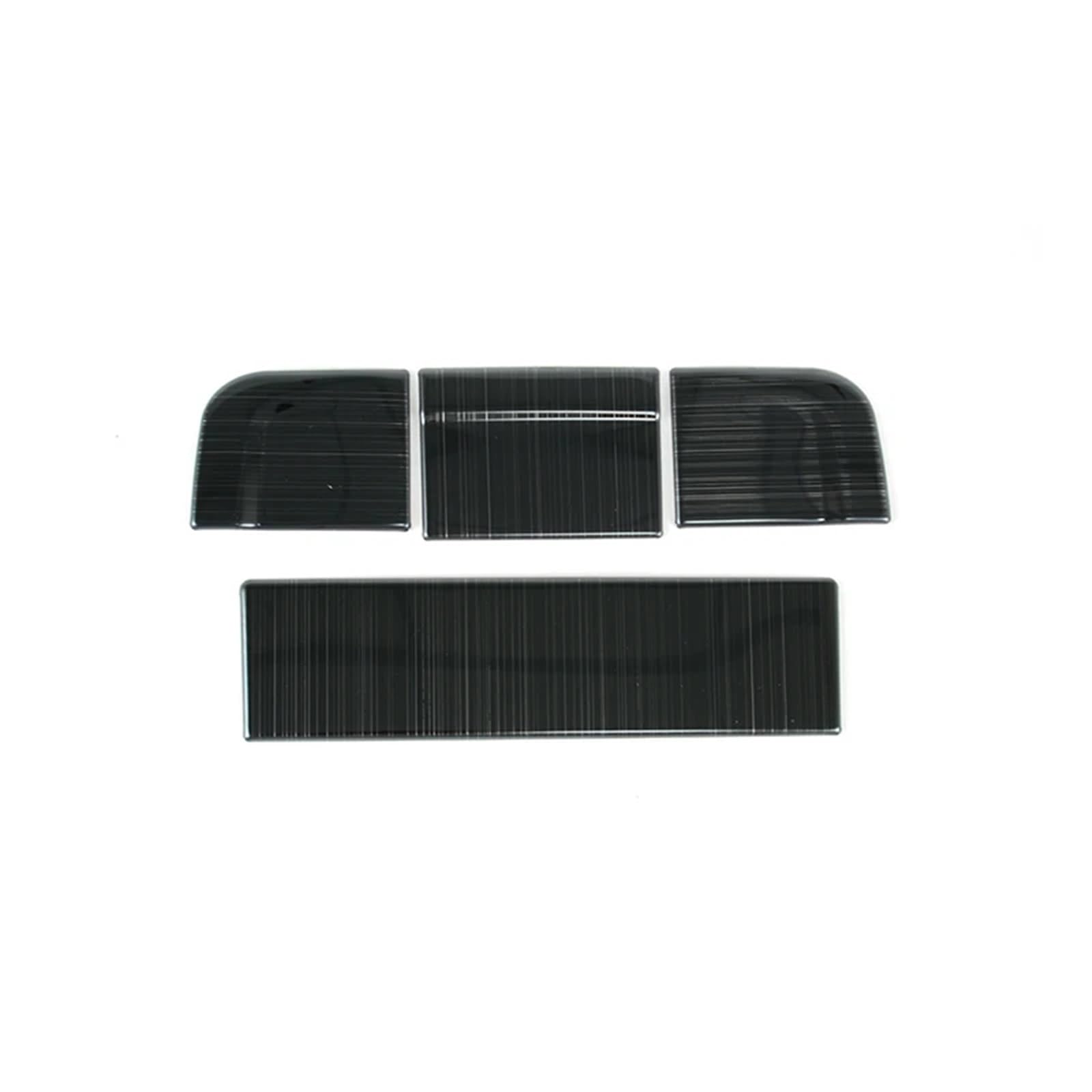 GLILAR Autoinnenraum Kompatibel Mit A4 B8 2013 2014 2015 2016, Auto-Styling-Zigarettenanzünder-Abdeckung, Edelstahl-Hinterklimaanlagen-Auslassrahmen, Dekoration(4 Pieces Black) von GLILAR