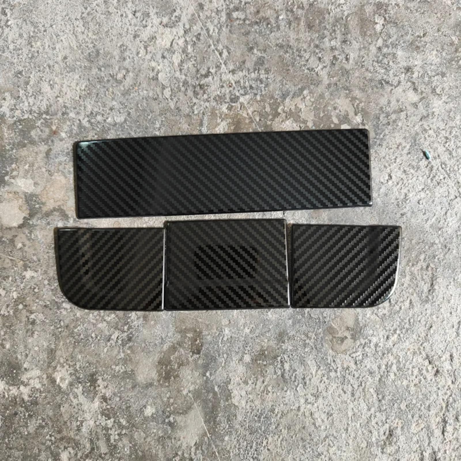 GLILAR Autoinnenraum Kompatibel Mit A5 A4 B8 2010 2011 2012 2013 2014 2015 2016. Auto-Innenzubehör, Hinterer Luftauslass-Entlüftungsrahmen, Carbon-Textur, Zigarettenanzünder-Panel-Abdeckung(2) von GLILAR