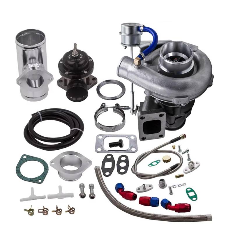 GLILAR Autoteile Kompatibel Mit Allen 4- Oder 6-Zylinder-Motoren, 2,0–3,5 L. V-Band 400+ PS T3 T04E Turbolader, Internes Wastegate+Rücklauf+Abblasen Der Zuleitung von GLILAR