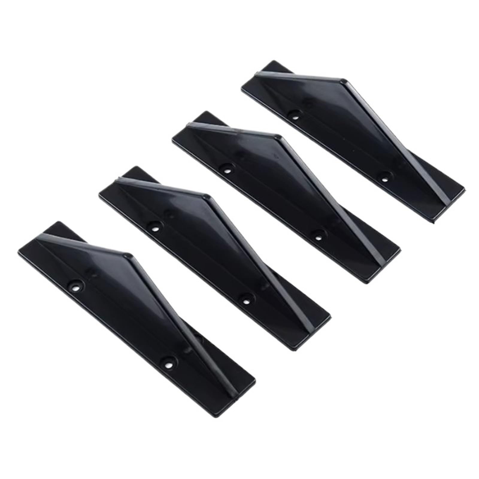 GLILAR Heckflügel 4 Stück Universelle Flache Heckstoßstangenlippe Diffusor Haifischflossen Kinn-Stoßstangenschutz Schutzabdeckung Für Auto-Heckverkleidung Spoiler Schwarz(Type 1) von GLILAR