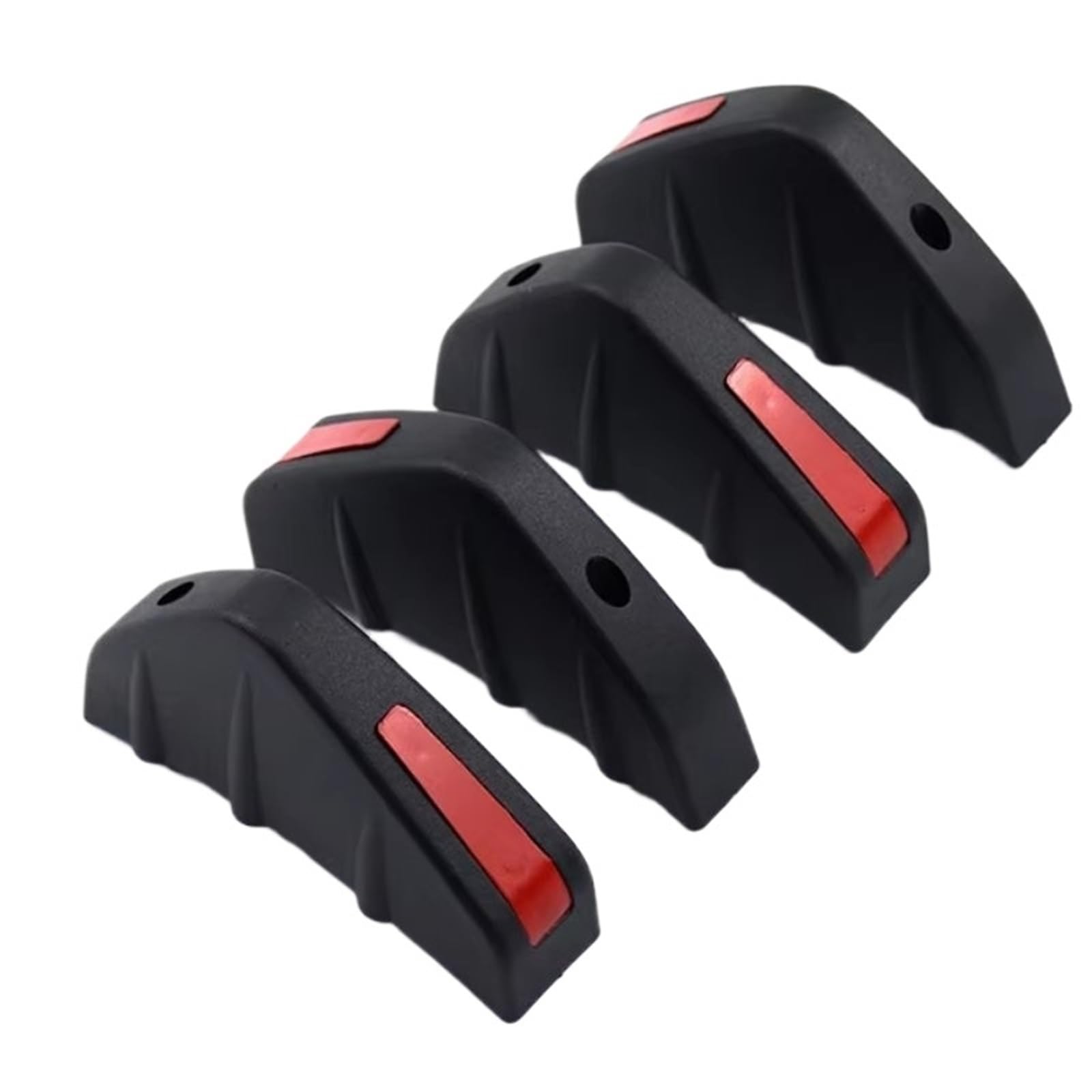 GLILAR Heckflügel 4 Stück Universelle Flache Heckstoßstangenlippe Diffusor Haifischflossen Kinn-Stoßstangenschutz Schutzabdeckung Für Auto-Heckverkleidung Spoiler Schwarz(Type 2) von GLILAR