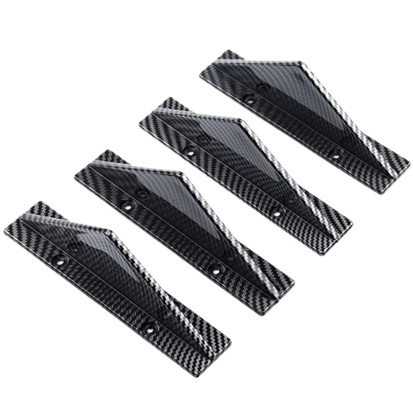 GLILAR Heckflügel 4 Stück Universelle Flache Heckstoßstangenlippe Diffusor Haifischflossen Kinn-Stoßstangenschutz Schutzabdeckung Für Auto-Heckverkleidung Spoiler Schwarz(Type 3) von GLILAR