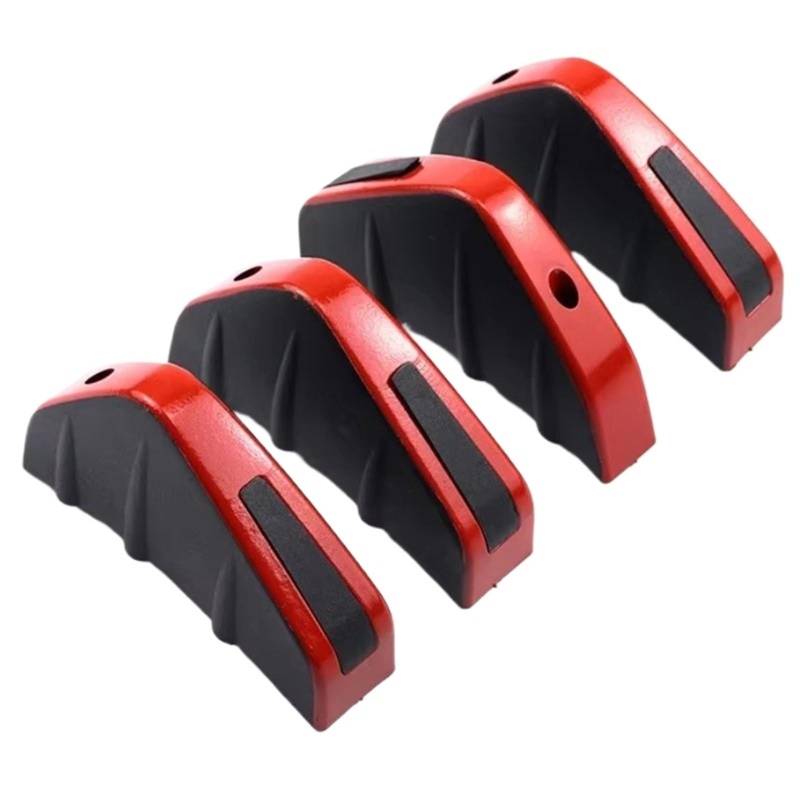 GLILAR Heckflügel 4 Stück Universelle Flache Heckstoßstangenlippe Diffusor Haifischflossen Kinn-Stoßstangenschutz Schutzabdeckung Für Auto-Heckverkleidung Spoiler Schwarz(Type 4) von GLILAR