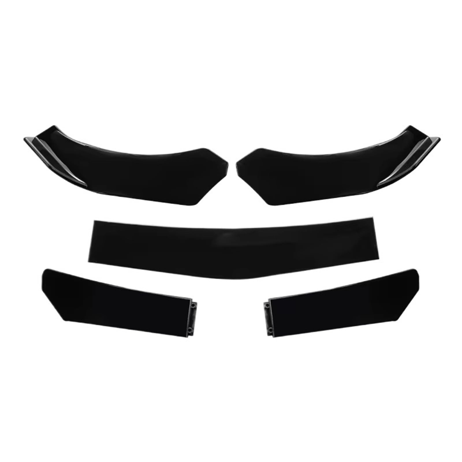GLILAR Heckflügel Kompatibel Mit 4/5-teiliges Auto-Frontstoßstangen-Lippenkörper-Set Spoiler-Splitter Kohlefaser-Stoßstangen-Canard-Lippensplitter(Type 1) von GLILAR