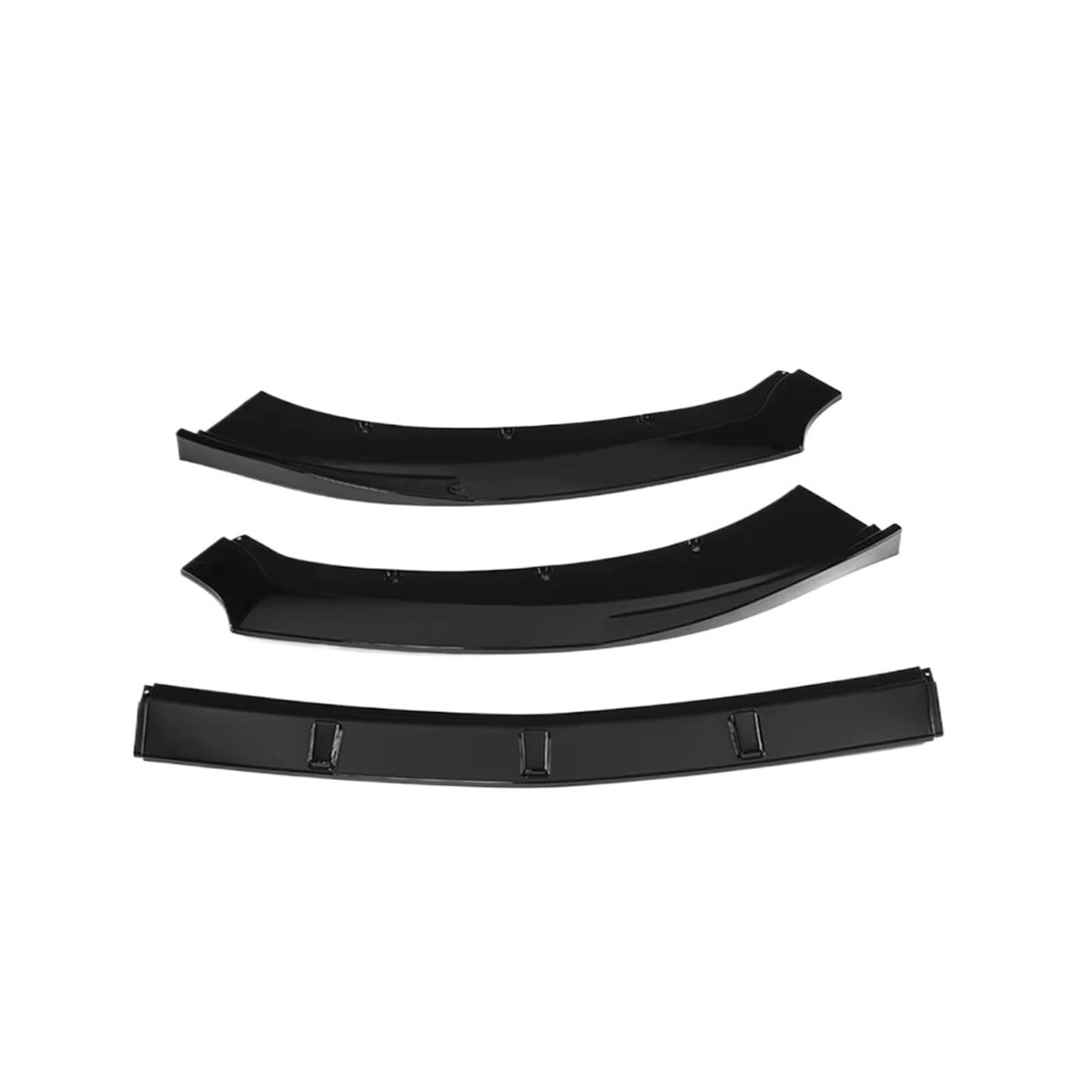 GLILAR Heckflügel Kompatibel Mit Ford Für Mustang 2015 2016 2017 3-teilig Karbonfaser-Look/Schwarz Auto-Frontstoßstangen-Splitter Lippen-Körper-Set Spoiler-Diffusor-Schutz(Glossy Black) von GLILAR