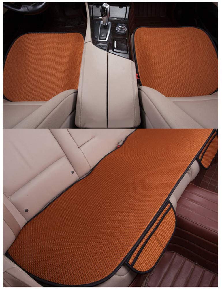 GLITZFAS Auto Sitzauflage Autositzauflage Universal Sommer Autositzbezug Auto Vordersitz Rücksitz Kissen (3pcs,Orange) von GLITZFAS