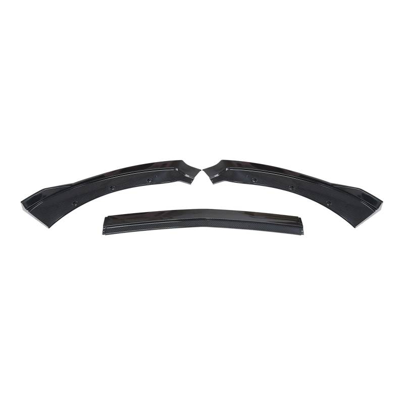 GLONHKDI Carbon Fiber 3 Stück Auto Frontstoßstange Canard Lip Splitter Karosserieschaufeln Stoßstangenlippe Spoiler Ersatz for Mustang 2015-2017(Carbon fiber) von GLONHKDI