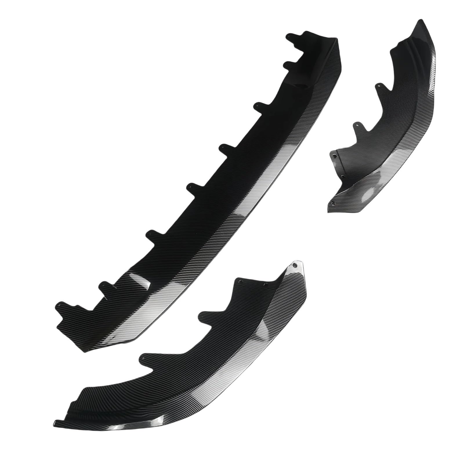 GLONHKDI Kompatibel for BMW 2er G42 Coupé M Sport 2022 2023 2024 Tuning Stoßstangenschutz Body Kits 3-teilig Auto Frontstoßstange Lip Splitter Spoiler(Carbon Look 2) von GLONHKDI