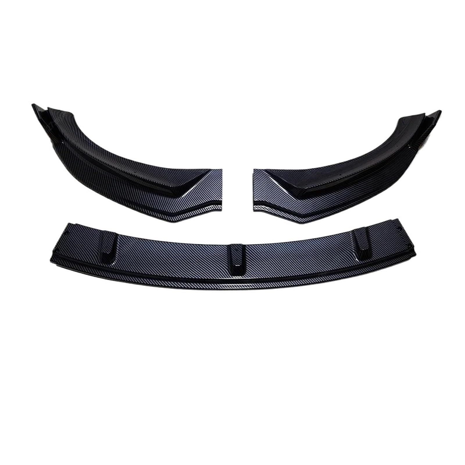 GLONHKDI Kompatibel for Tesla Model 3 Highland 2024 Auto Frontstoßstange Lippe Kinn Spoiler Splitter Diffusor Bodykits Tuning ABS Kunststoff Glanz Schwarz(Carbon Look) von GLONHKDI