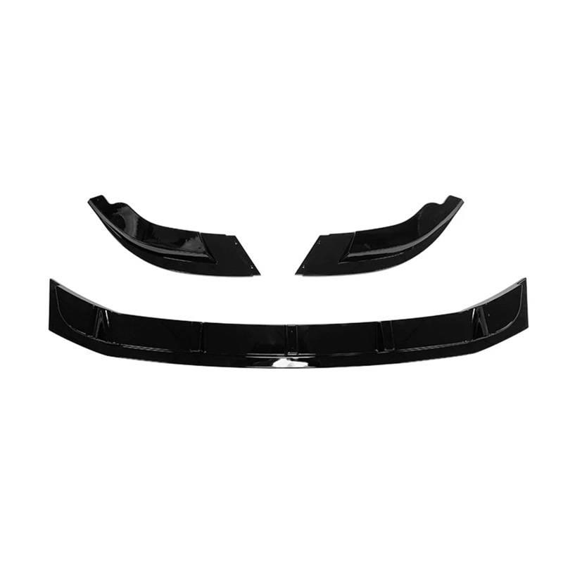 GLONHKDI Kompatibel for VW Transporter T6 Auto Frontstoßstange Lip Splitter Diffusor Body Kit Spoiler Stoßstangen ABS Glänzend Schwarz 2015 Bis Up von GLONHKDI