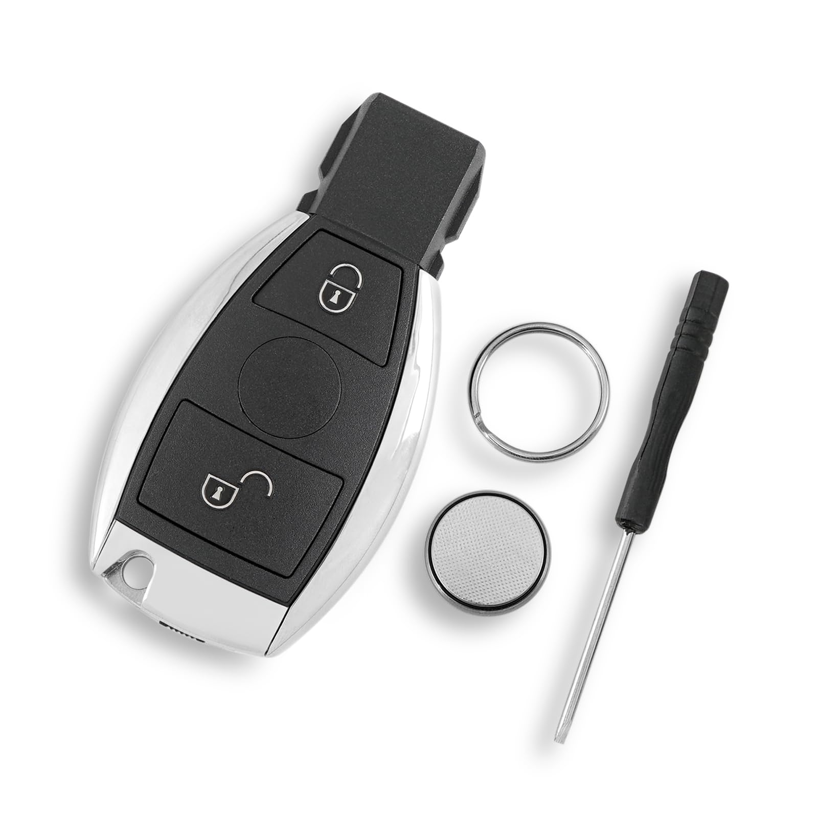 2 Tasten Autoschlüssel Gehäuse für Mercedes Benz A B C E G M R Klasse W203 W204 W205 W210 W211 W212 W221 mit Batterie CR2032 2 Tasten Autoschlüssel Gehäuse für Mercedes Benz A B C E G M R Klasse W203 W204 W205 W210 W211 W212 W221 mit Batterie CR2032 von GLOUVDEYZ