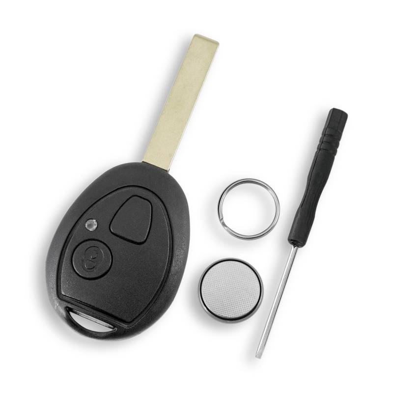 Für Rover 75 1998-2005 Für Rover MG ZT 2001-2005 für Mini Hatch 2001-2004 2 Tasten Autoschlüssel Gehäuse mit Schraubendreher und Schlüsselring Batterie CR2032 von GLOUVDEYZ