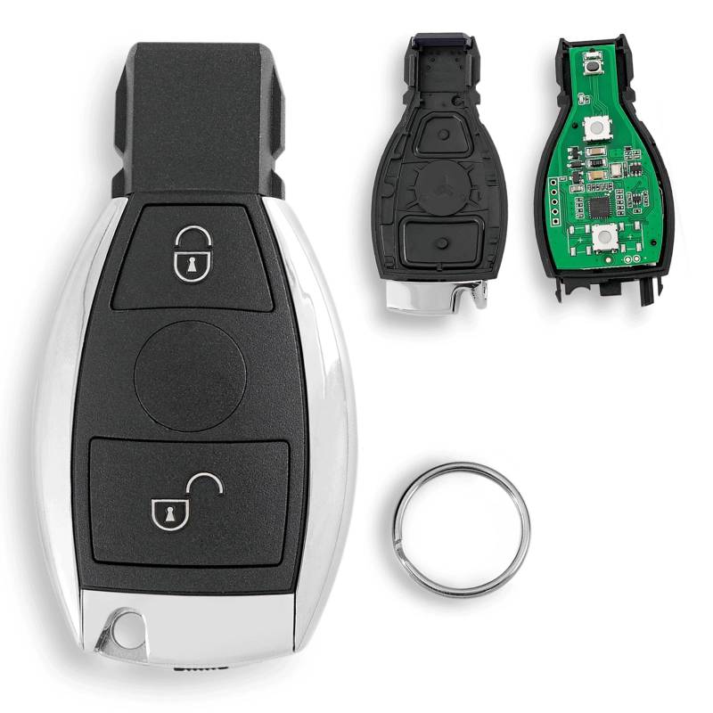 433MHZ 2 Tasten Fernbedienungs Schlüssel für Mercedes-Benz A B C E G M R S CLK SLK clases para Sprinter para Viano para Vito mit Schlüsselring von GLOUVDEYZ