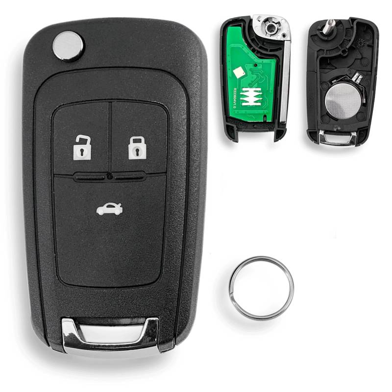 433MHZ Für Opel Vauxhall Astra J Schlüssel Opel Mokka Schlüssel Insignia ID46 Chip Opel Insignia Schlüssel 3 Tasten mit Schlüsselring von GLOUVDEYZ