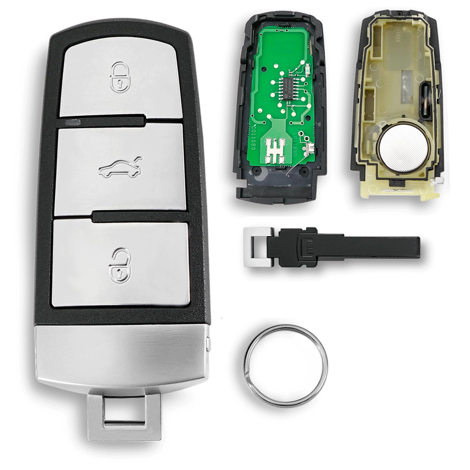 433MHZ 3 Tasten Fernbedienungs Schlüssel für Volkswagen VW CC Passat Passat B6 B7 Magotan 3C0959752BA mit ID48 Chip Schlüsselring 433MHZ 3 Tasten Fernbedienungs Schlüssel für Volkswagen VW CC Passat Passat B6 B7 Magotan 3C0959752BA mit ID48 Chip Schlüsselring von GLOUVDEYZ