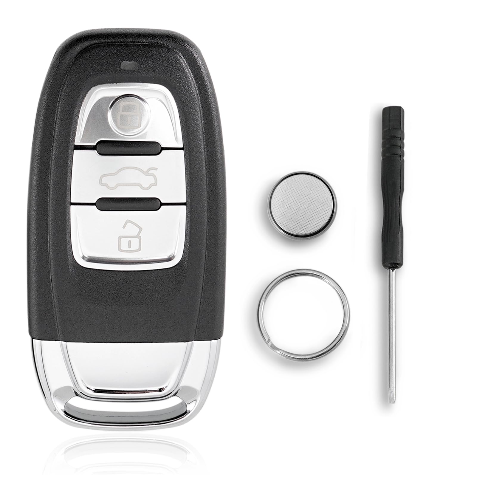 3 Tasten Autoschlüssel Gehäuse für Audi A4 A5 A6 S5 Q7 Q3 mit Schraubendreher und Schlüsselring Batterie CR2032 3 Tasten Autoschlüssel Gehäuse für Audi A4 A5 A6 S5 Q7 Q3 mit Schraubendreher und Schlüsselring Batterie CR2032 von GLOUVDEYZ