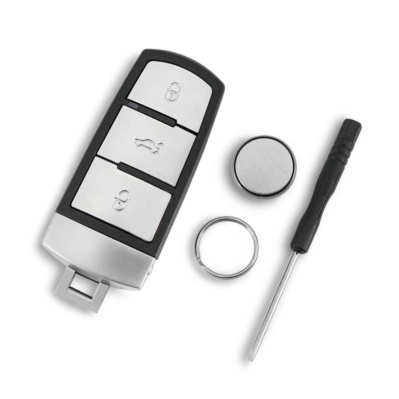 Volkswagen schlüsselgehäuse 3 Tasten Für Volkswagen Maytag CC VW Passat 3C B6 B7 Für VW 959 3C0 752 BA 752 AD mit Batterie CR2032 und Schraubendreher Schlüsselring von GLOUVDEYZ