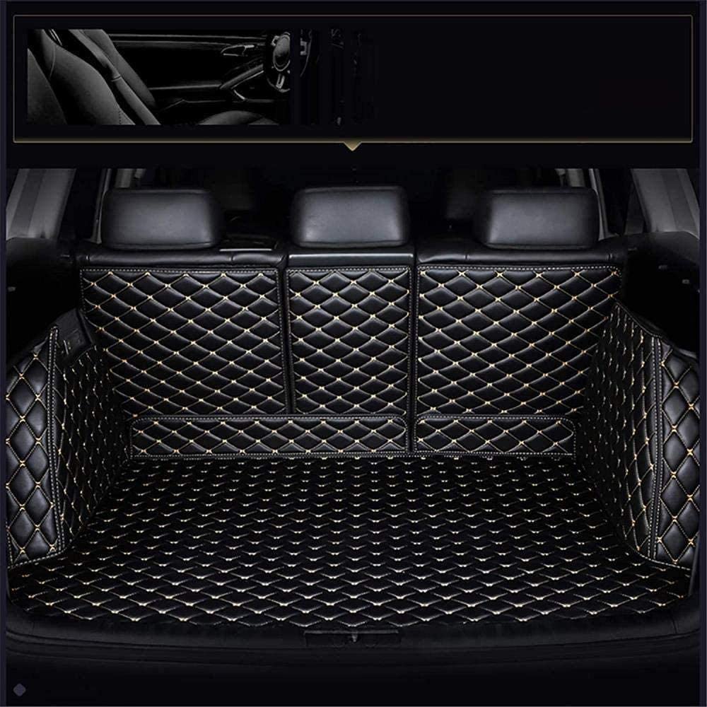 Auto Leder Kofferraummatten für Hyundai Tucson 2019-2023, Kofferraummatte Kratzfest rutschfest Kofferraum Schutzmatten Zubehör,B/Black-beige von GLUC