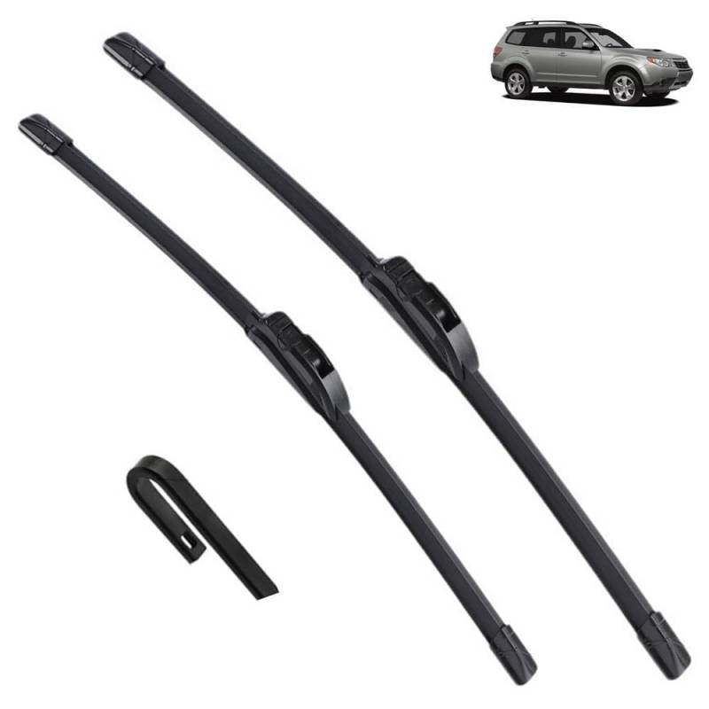 Auto Scheibenwischer für Subaru Forester SH 2007-2012 2008 2009 2010 2011 24"+18", Frontwischerblatt-Set Für Windschutzscheibe Fenster Regenbürsten Auto Scheibenwischer von GLYGLY