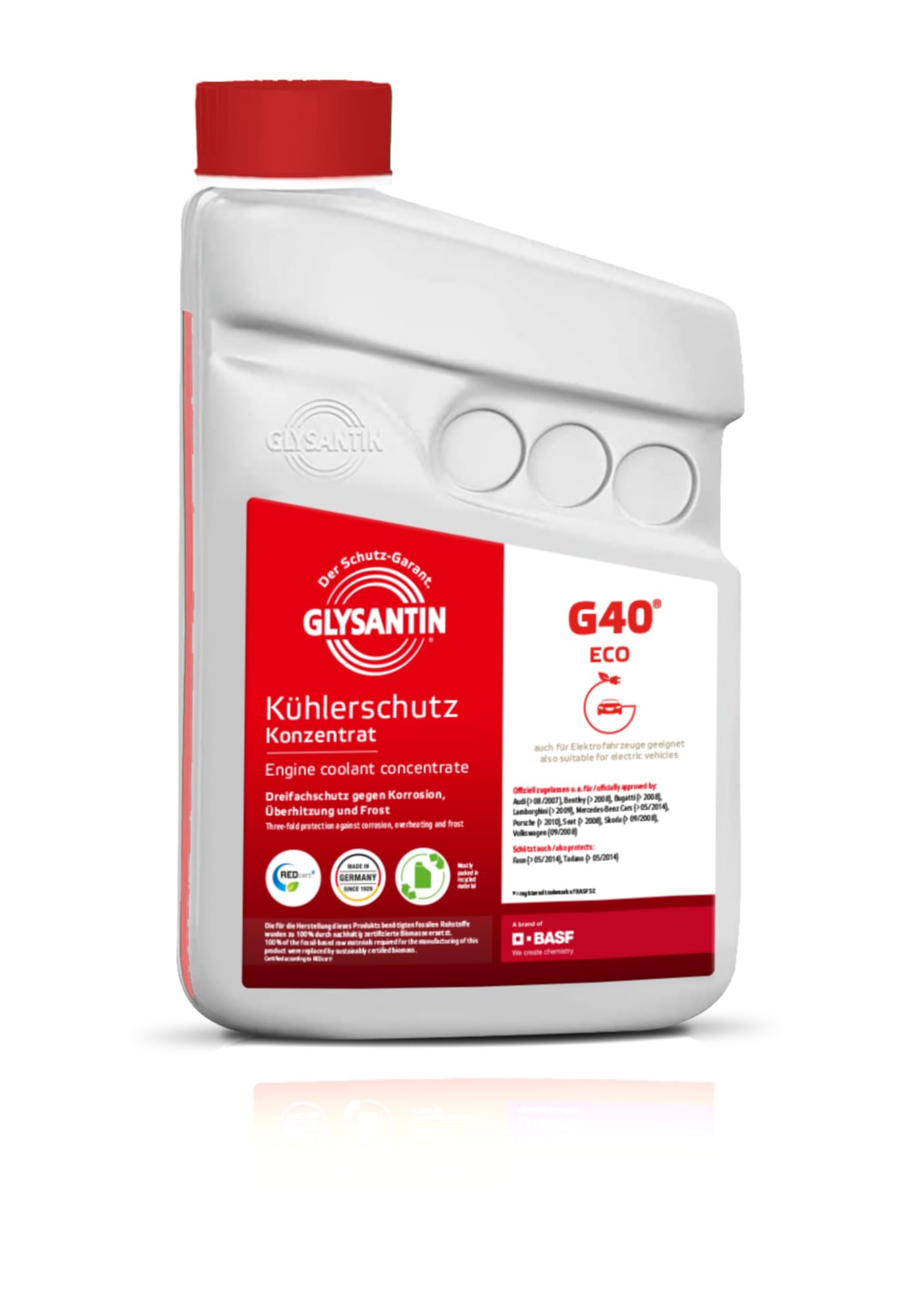 Glysantin G40 Kühlerschutzmittel Konzentrat, ECO BMB 100, silikatfrei, pink, 1 Liter von GLYSANTIN