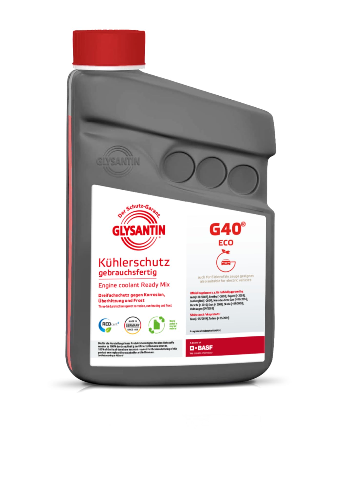 Glysantin G40 Kühlerschutzmittel Ready-Mix, ECO BMB 100, gebrauchsfertig, silikatfrei, pink, 1 Liter von GLYSANTIN