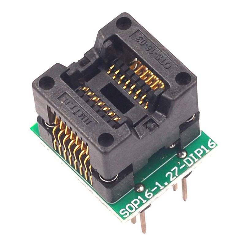 SOP16 auf DIP16 IC-Programmiersteckdosen-Konverter, Adaptermodul für Chip-Programmierung und Testanwendungen, Testsockel von GMBYLBY