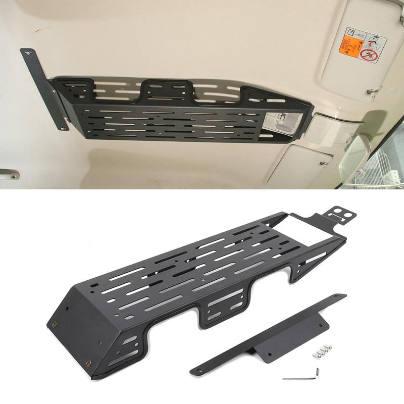 GMDUHK Autodach Aufbewahren Lagerung Verstauen Halterung für Suzuki Jimny JB64 JB74 2019-2024 2-türige, Aluminium Tuning Zubehör in der Mittelkonsole Oberhalb von GMDUHK