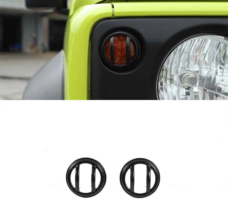 GMDUHK Iron Auto Blinker Licht Abdeckung Trim, Außen Auto Blinker Licht Haus Dekorative Abdeckung für Suzuki Jimny JB64 JB74 2019-2024 von GMDUHK