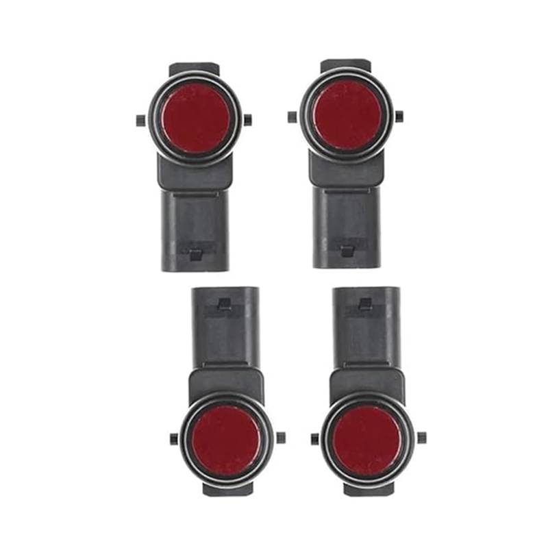 Auto Einparkhilfe Für Vw Für G&olf Für T&Ouran Für EOS Auto Pdc Parkplatz Sensor Assist System Objekt 7l5919275(rot,4PCS) von GMEVEMKFKG