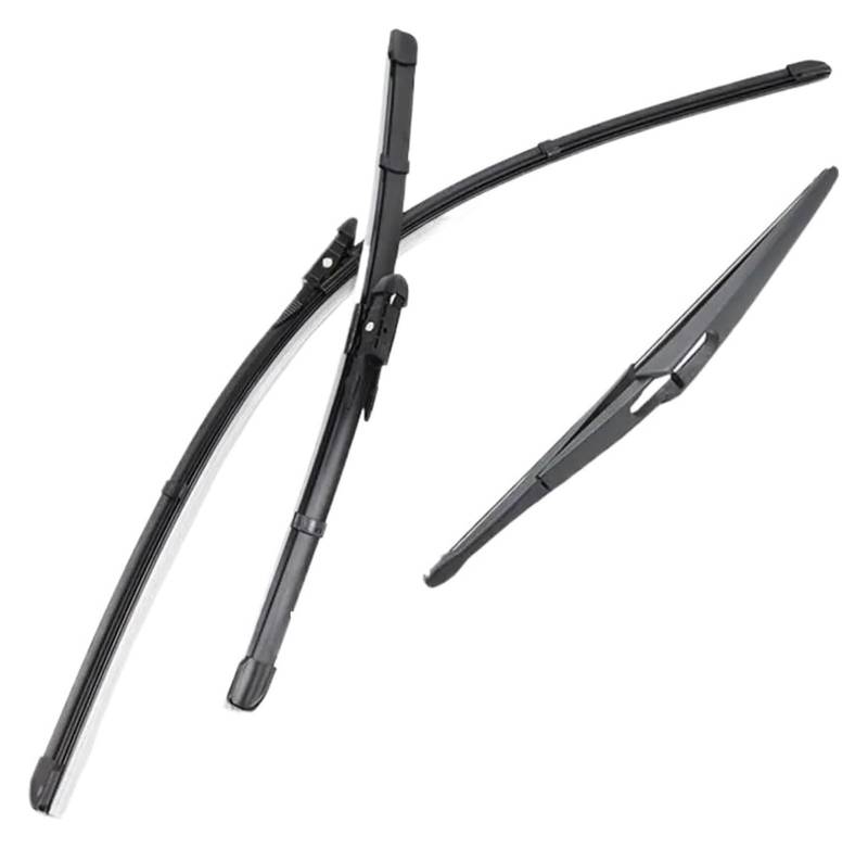 Frontscheibe Scheibenwischer Für N&issan Für Qashqai J10 2007-2013 Autowischerblätter Set Vordere Heckscheibe Vordere Heckscheibe 24"+15"+12" von GMEVEMKFKG