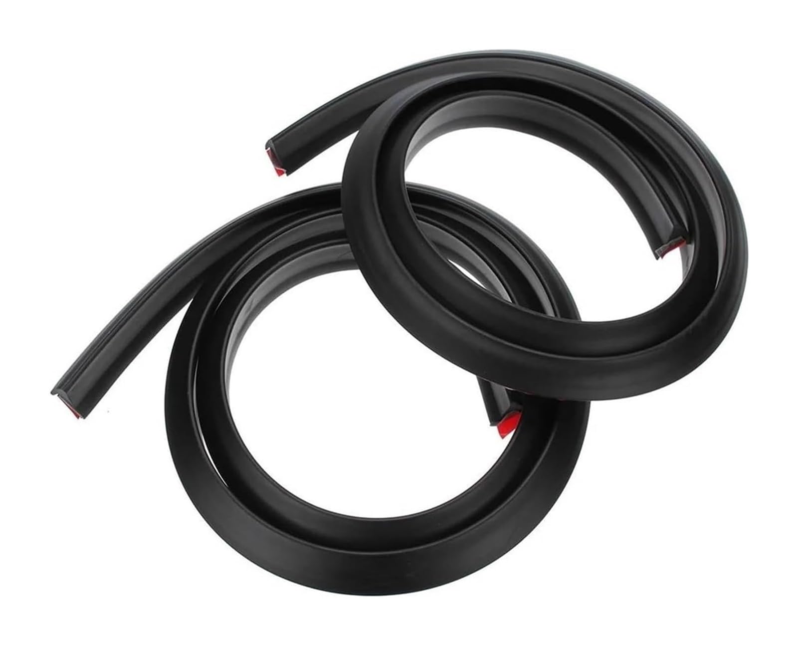 Kotflügel 1,5 M Radkasten-Streifenverlängerungen Kratzfest Für Auto Spritzschutz Kotflügelverbreiterung Rad-Augenbrauen-Formteil(4 X Black) von GMEVEMKFKG