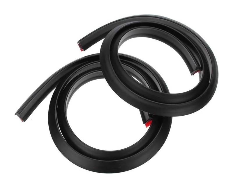 Kotflügel 1,5 M Radkasten-Streifenverlängerungen Kratzfest Für Auto Spritzschutz Kotflügelverbreiterung Rad-Augenbrauen-Formteil(4 X Black) von GMEVEMKFKG