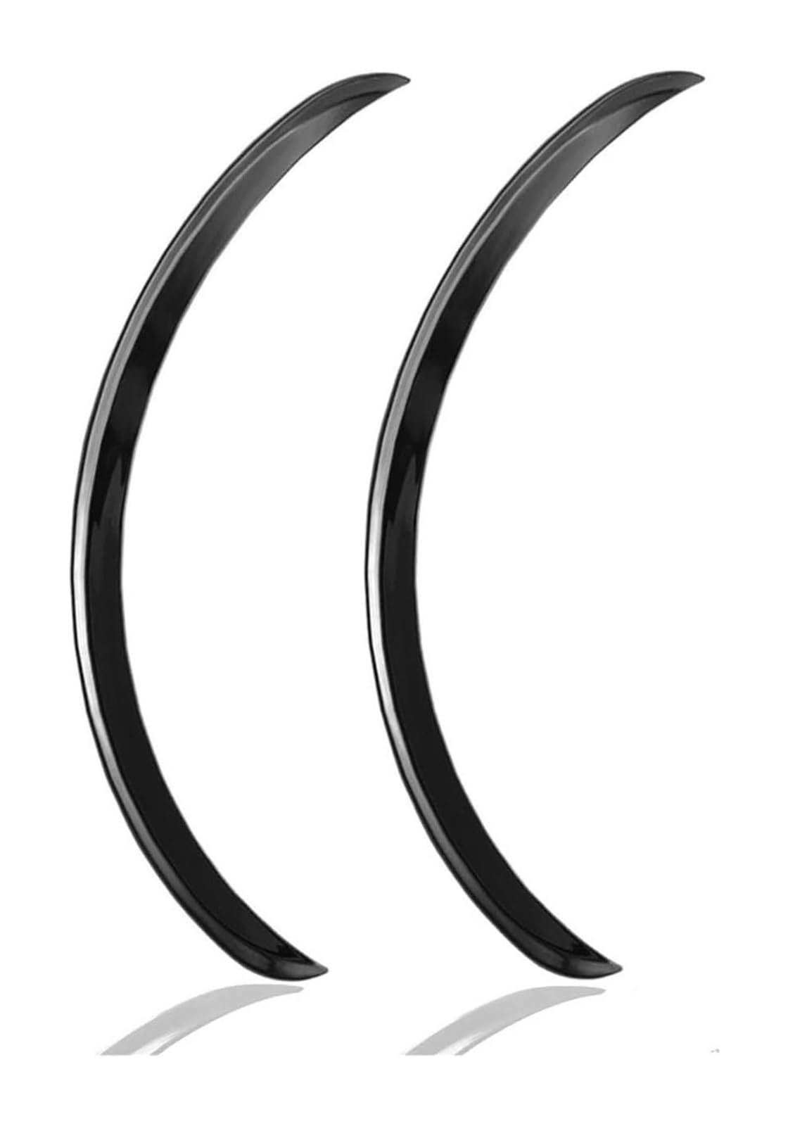 Kotflügel 2 Stück Schmutzfänger-Schutz Universalverkleidung Karosserie-Kotflügelverbreiterung Gummiradkästen Augenbrauenlippe Anti-Kratz-Streifenaufkleber(Black 43cm) von GMEVEMKFKG