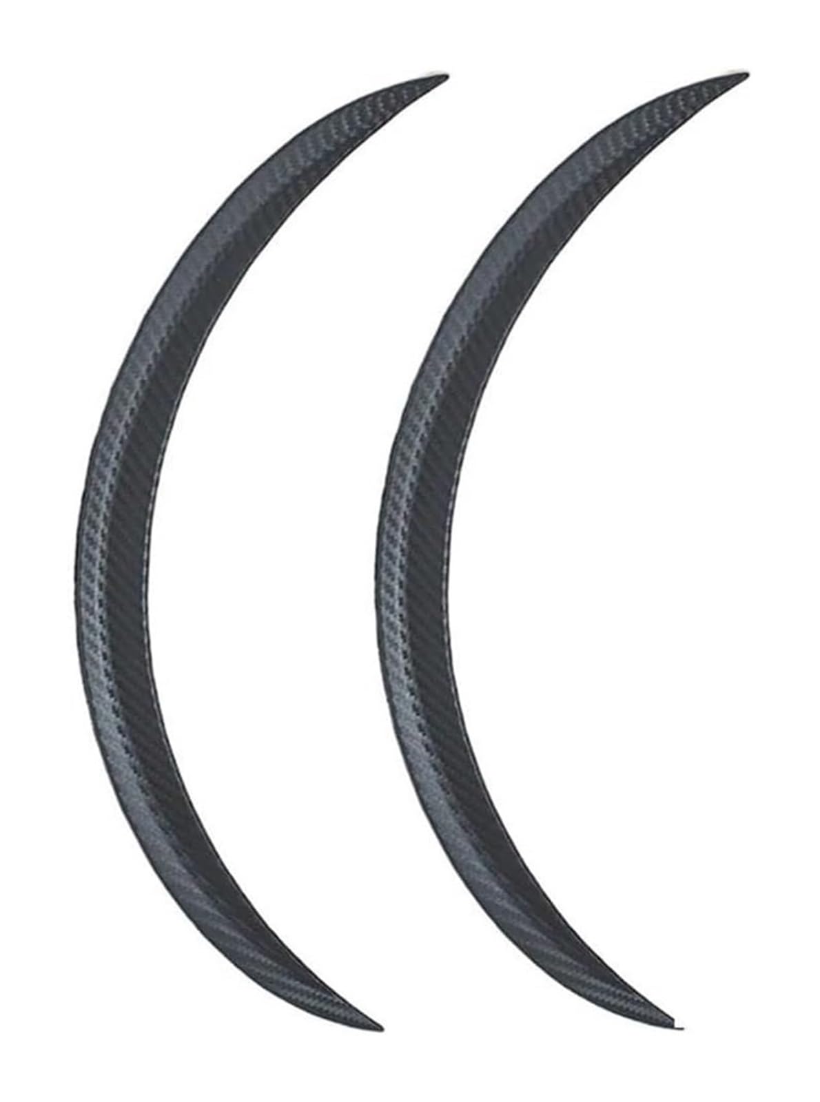 Kotflügel 2 Stück Schmutzfänger-Schutz Universalverkleidung Karosserie-Kotflügelverbreiterung Gummiradkästen Augenbrauenlippe Anti-Kratz-Streifenaufkleber(Carbon Fiber 32cm) von GMEVEMKFKG