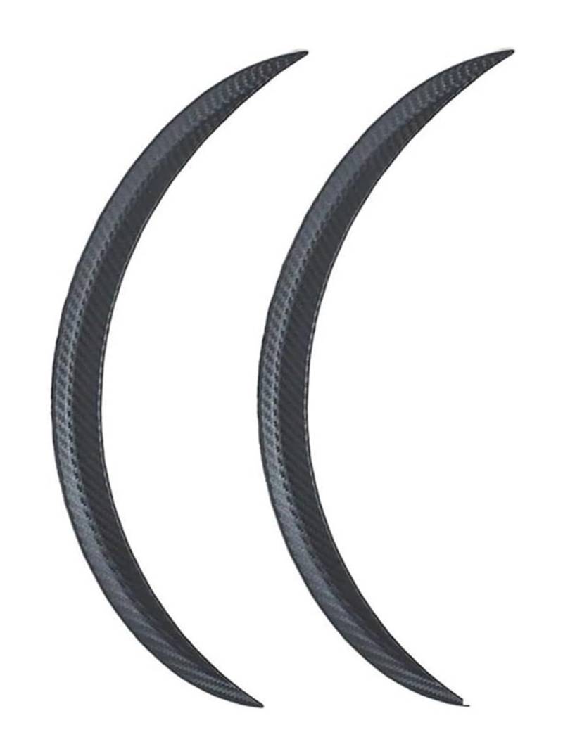 Kotflügel 2 Stück Schmutzfänger-Schutz Universalverkleidung Karosserie-Kotflügelverbreiterung Gummiradkästen Augenbrauenlippe Anti-Kratz-Streifenaufkleber(Carbon Fiber 32cm) von GMEVEMKFKG