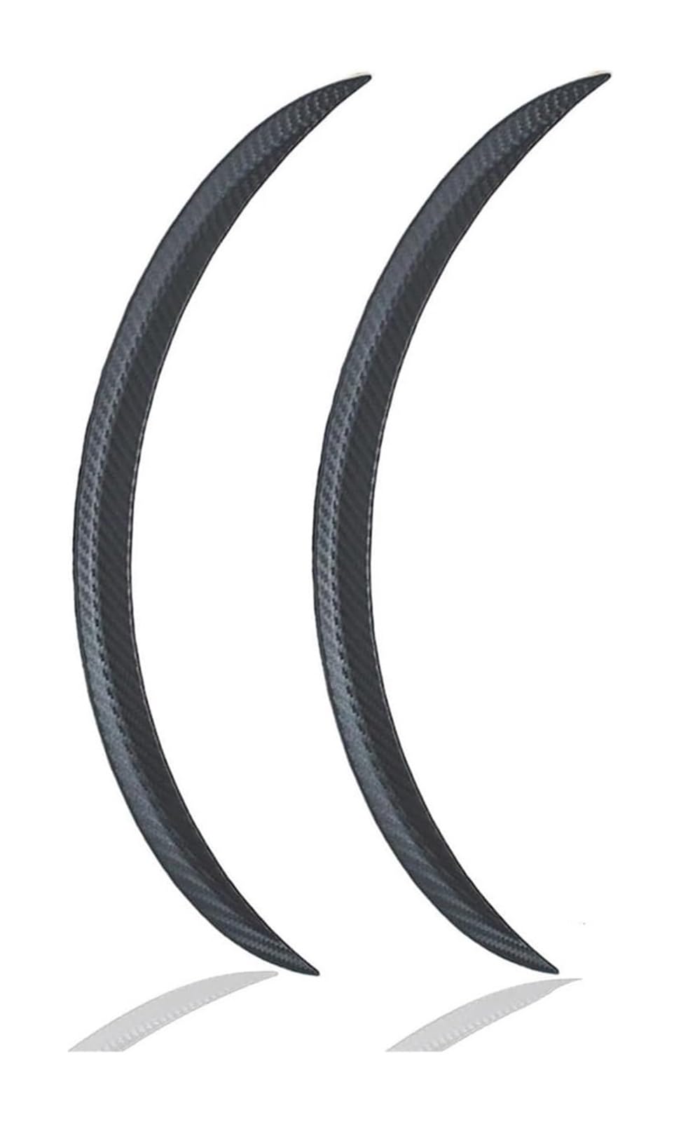 Kotflügel 2 Stück Schmutzfänger-Schutz Universalverkleidung Karosserie-Kotflügelverbreiterung Gummiradkästen Augenbrauenlippe Anti-Kratz-Streifenaufkleber(Carbon Fiber 43cm) von GMEVEMKFKG