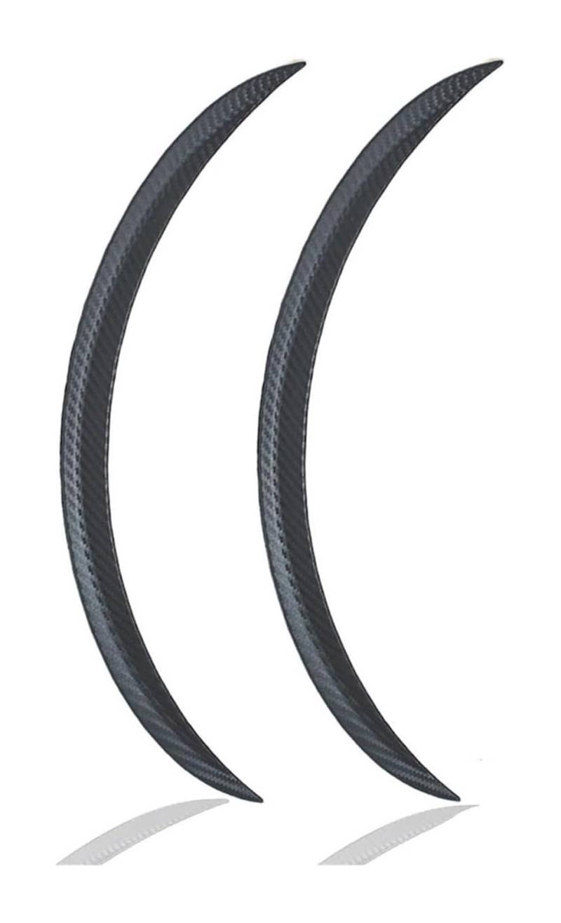 Kotflügel 2 Stück Schmutzfänger-Schutz Universalverkleidung Karosserie-Kotflügelverbreiterung Gummiradkästen Augenbrauenlippe Anti-Kratz-Streifenaufkleber(Carbon Fiber 43cm) von GMEVEMKFKG