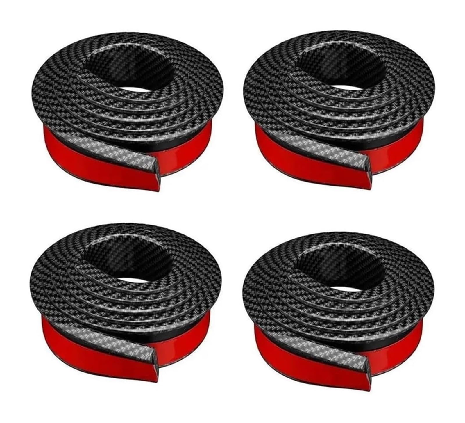 Kotflügel Auto-Radverbreiterungen Stick Universal Auto-Radschutz Universal-Gummi-Bogenschutz Auto-Kotflügel 1,5 M Antikollisionsstreifen(4pcs Carbon Fiber) von GMEVEMKFKG