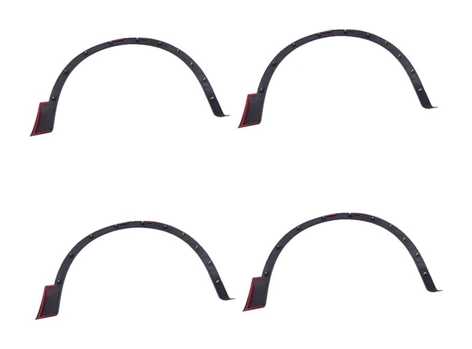 Kotflügel Für B&MW X5 E70 2007~2013 4x Autozubehör Seitenradlauf Kotflügel Autoverbreiterungen Schwarze Kotflügelräder Augenbrauenverkleidung(4pcs) von GMEVEMKFKG