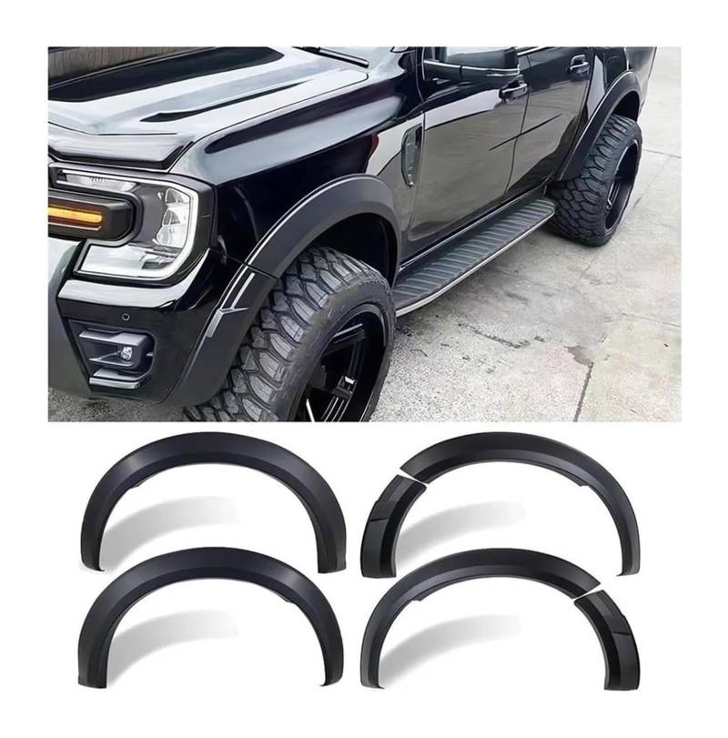 Kotflügel Für F&ord Für Ranger 2022 2023 Für Wildtrak Für Wildtrak-X 4X4 Autozubehör 6 Stück 5'' Widen Fender Flares Radlauf(No Sensor Hole) von GMEVEMKFKG