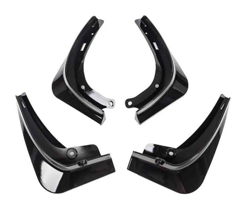 Kotflügel Für Model Y 4 Teile/satz Kotflügel Matte Schwarz Carbon Fiber ABS Modell Energie Auto Schmutzfänger(Glossy Black) von GMEVEMKFKG