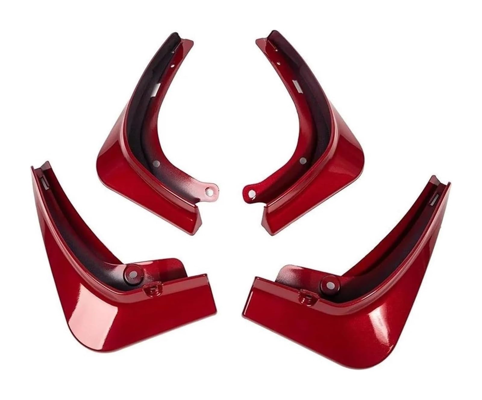 Kotflügel Für Model Y 4 Teile/satz Kotflügel Matte Schwarz Carbon Fiber ABS Modell Energie Auto Schmutzfänger(rot) von GMEVEMKFKG