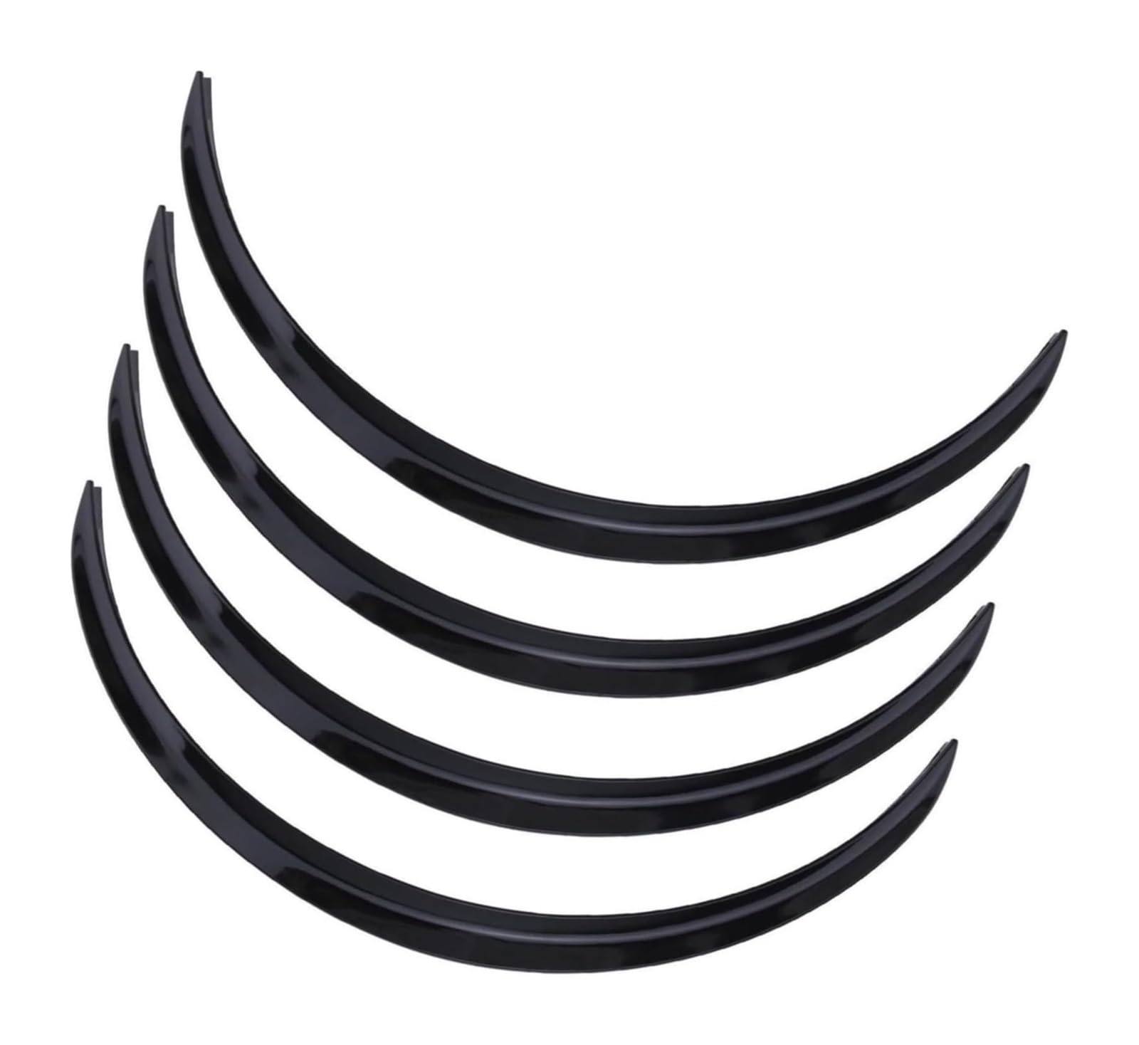 Kotflügel Für T&oyota Für Camry Für 4Runner Für Corolla Für Highlander Für Prius Auto Rad Augenbrauen Augenbraue Bogen Trim Lippen Streifen Kotflügel(4Pcs-Glossy Black) von GMEVEMKFKG