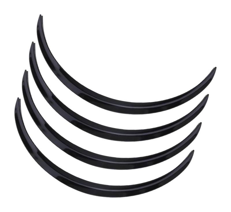 Kotflügel Für T&oyota Für Camry Für 4Runner Für Corolla Für Highlander Für Prius Auto Rad Augenbrauen Augenbraue Bogen Trim Lippen Streifen Kotflügel(4Pcs-Glossy Black) von GMEVEMKFKG