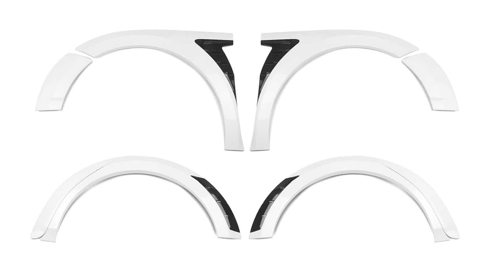 Kotflügel Für T&oyota Für Camry SE XSE 2018-2022 Sport Auto Rad Fender Flares Trim Wide Body Arch Augenbraue Abdeckung Stirn Kotflügel Kit(Weiß) von GMEVEMKFKG