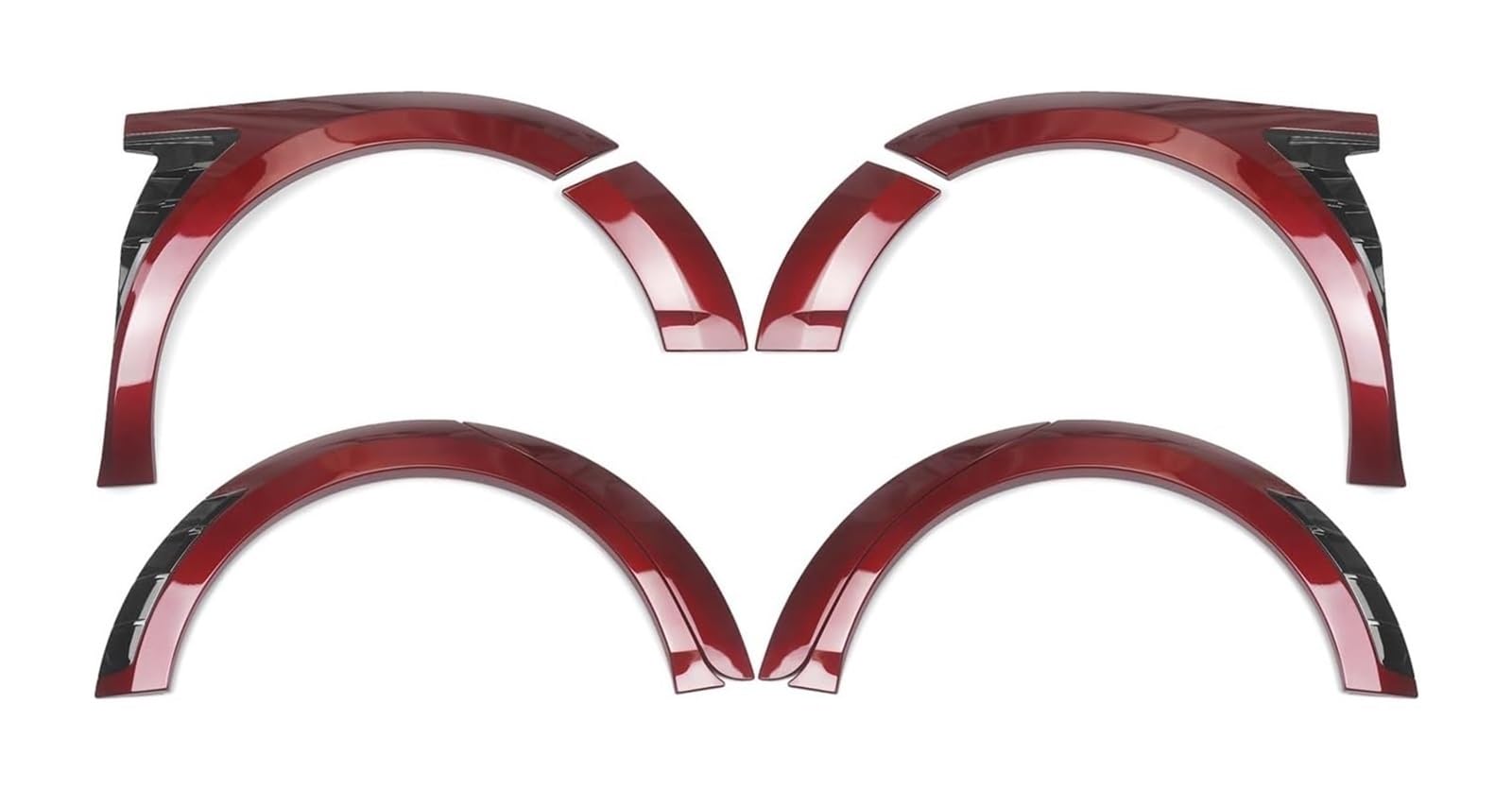 Kotflügel Für T&oyota Für Camry SE XSE 2018-2022 Sport Auto Rad Fender Flares Trim Wide Body Arch Augenbraue Abdeckung Stirn Kotflügel Kit(rot) von GMEVEMKFKG