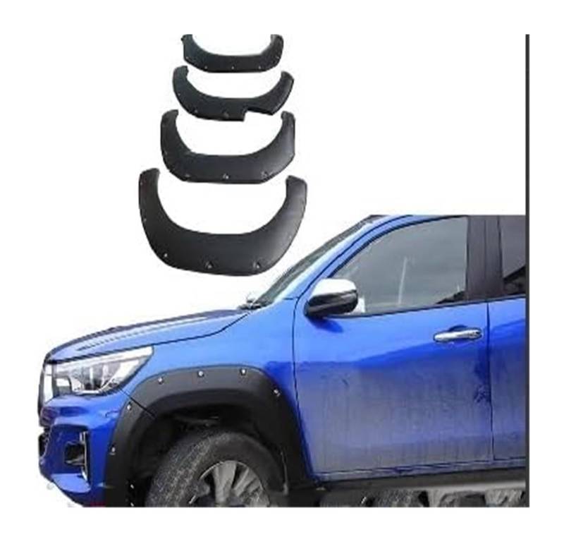 Kotflügel Für T&oyota Für Hilux Für Rocco 2019 2020 Für Doppel Kabine Auto Zubehör 9 Zoll Rad Arch Fender Flares Kotflügel von GMEVEMKFKG